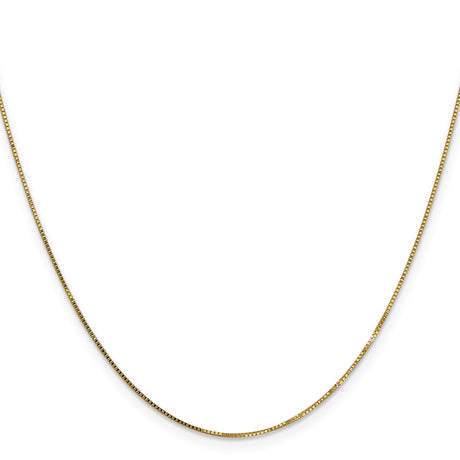 10K Yellow Gold 0.7 mm Box Chain Necklace, Polished