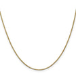 14K Yellow Gold 1 mm Box Chain Necklace, Polished