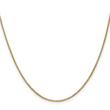 14K Yellow Gold 1 mm Box Chain Necklace, Polished