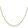 10K Yellow Gold 1.2 mm Rope Chain Necklace, Polished