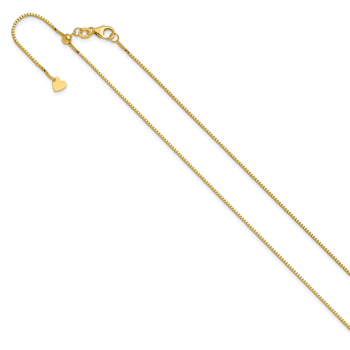 10K Yellow Gold 0.9 mm Box Chain Necklace, Polished