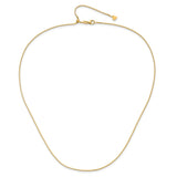 10K Yellow Gold 0.9 mm Box Chain Necklace, Polished alternate angle