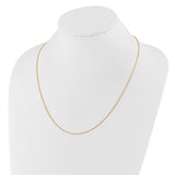 10K Yellow Gold 1 mm Polished Chain Necklace detail view