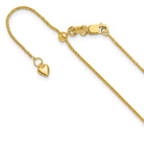 10K Yellow Gold 1 mm Polished Chain Necklace detail view
