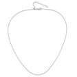 10K White Gold 0.9 mm Singapore Chain Necklace, Polished