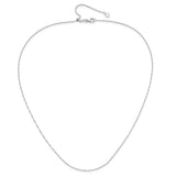 10K White Gold 0.9 mm Singapore Chain Necklace, Polished