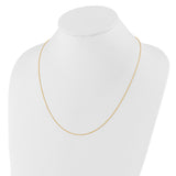 10K Yellow Gold 0.9 mm Singapore Chain Necklace, Polished alternate angle
