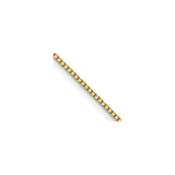 10K Yellow Gold 0.8 mm Box Chain Necklace, Polished detail view