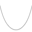 10K White Gold 0.8 mm Box Chain Necklace, Polished