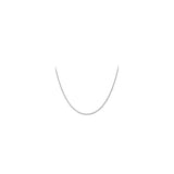 10K White Gold 1.1 mm Polished Chain Necklace, Solid