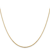 10K Yellow Gold 0.95 mm Box Chain Necklace, Polished