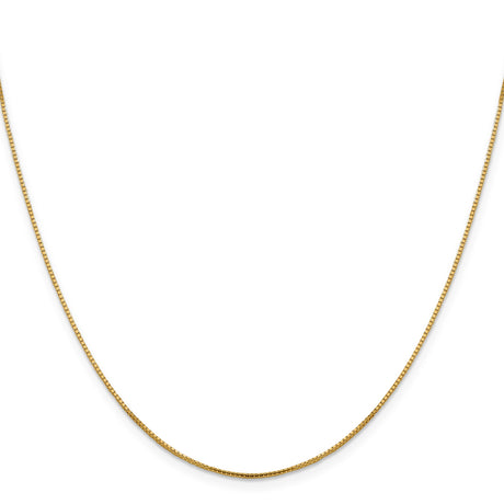10K Yellow Gold 0.95 mm Box Chain Necklace, Polished