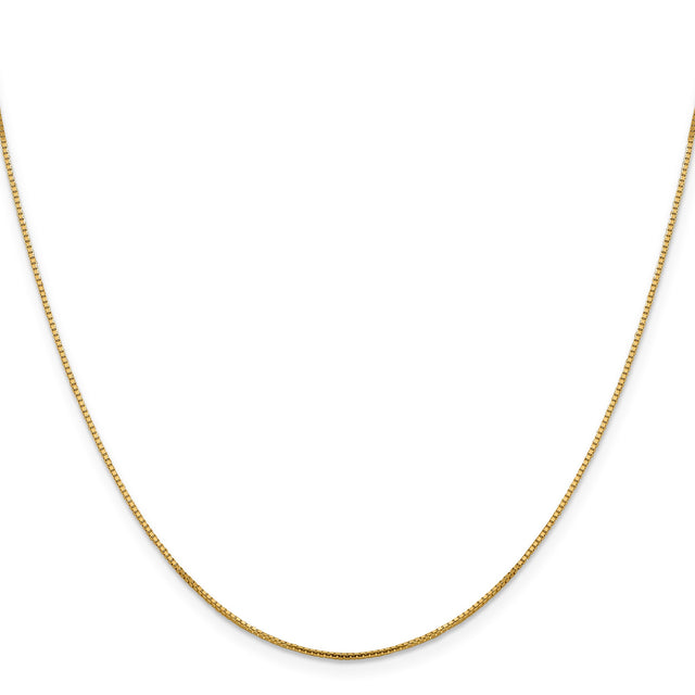 10K Yellow Gold 0.95 mm Box Chain Necklace, Polished
