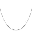 10K White Gold 0.95 mm Box Chain Necklace, Polished