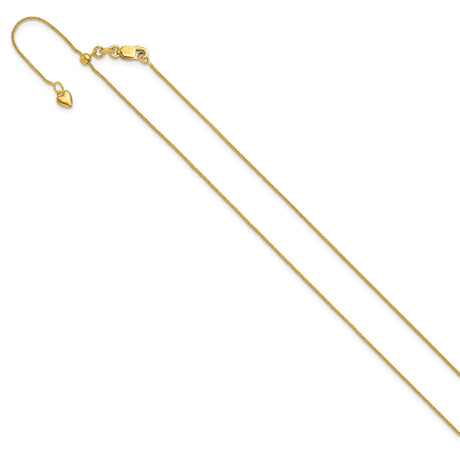 10K Yellow Gold 0.8 mm Polished Chain Necklace