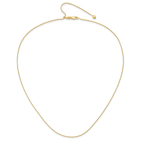 10K Yellow Gold 0.8 mm Polished Chain Necklace alternate angle