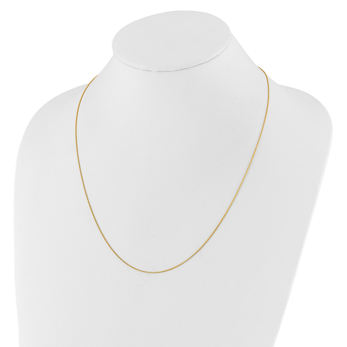 10K Yellow Gold 0.8 mm Polished Chain Necklace detail view