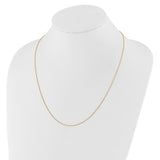 10K Yellow Gold 0.8 mm Polished Chain Necklace detail view