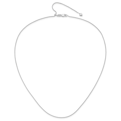 10K White Gold 0.8 mm Polished Chain Necklace alternate angle