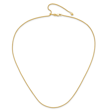10K Yellow Gold 1.35 mm Polished Chain Necklace alternate angle