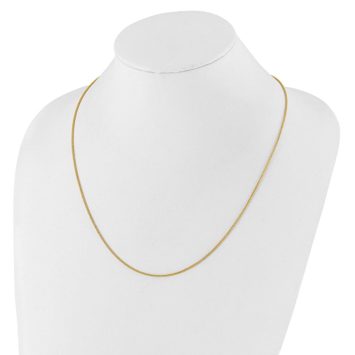 10K Yellow Gold 1.35 mm Polished Chain Necklace detail view