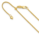 10K Yellow Gold 1.35 mm Polished Chain Necklace detail view