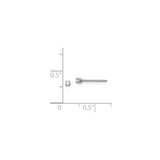 Stainless Steel Stud Earrings with Round Clear Cubic Zirconia, Minimalist Unisex Design