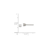 Stainless Steel Stud Earrings with Clear Cubic Zirconia, Prong Set, Hypoallergenic Unisex Style
