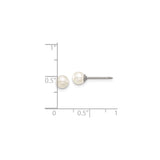 Titanium Pearl Stud Earrings Hypoallergenic Posts Classic