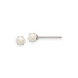 Womens Pearl Stud Earrings - Stainless Steel Hypoallergenic Studs with White Faux Pearls, Classic Elegant Round Design, Non-Tarnish Minimalist Jewelry for Everyday or Formal Wear