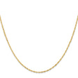 14K Yellow Gold 1 mm Singapore Chain Necklace, Polished