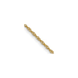 14K Yellow Gold 1 mm Singapore Chain Necklace, Polished detail view