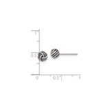 Stainless Steel Knot Earrings, Twisted Rope Studs, Minimalist Unisex Jewelry