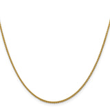 14K Yellow Gold 1.5 mm Polished Chain Necklace, Solid