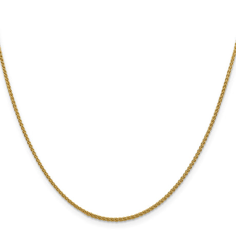 14K Yellow Gold 1.5 mm Polished Chain Necklace, Solid