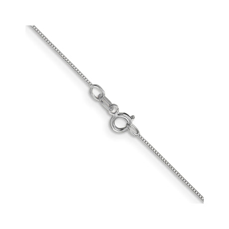 14K White Gold 0.5 mm Polished Chain Necklace, Solid alternate angle