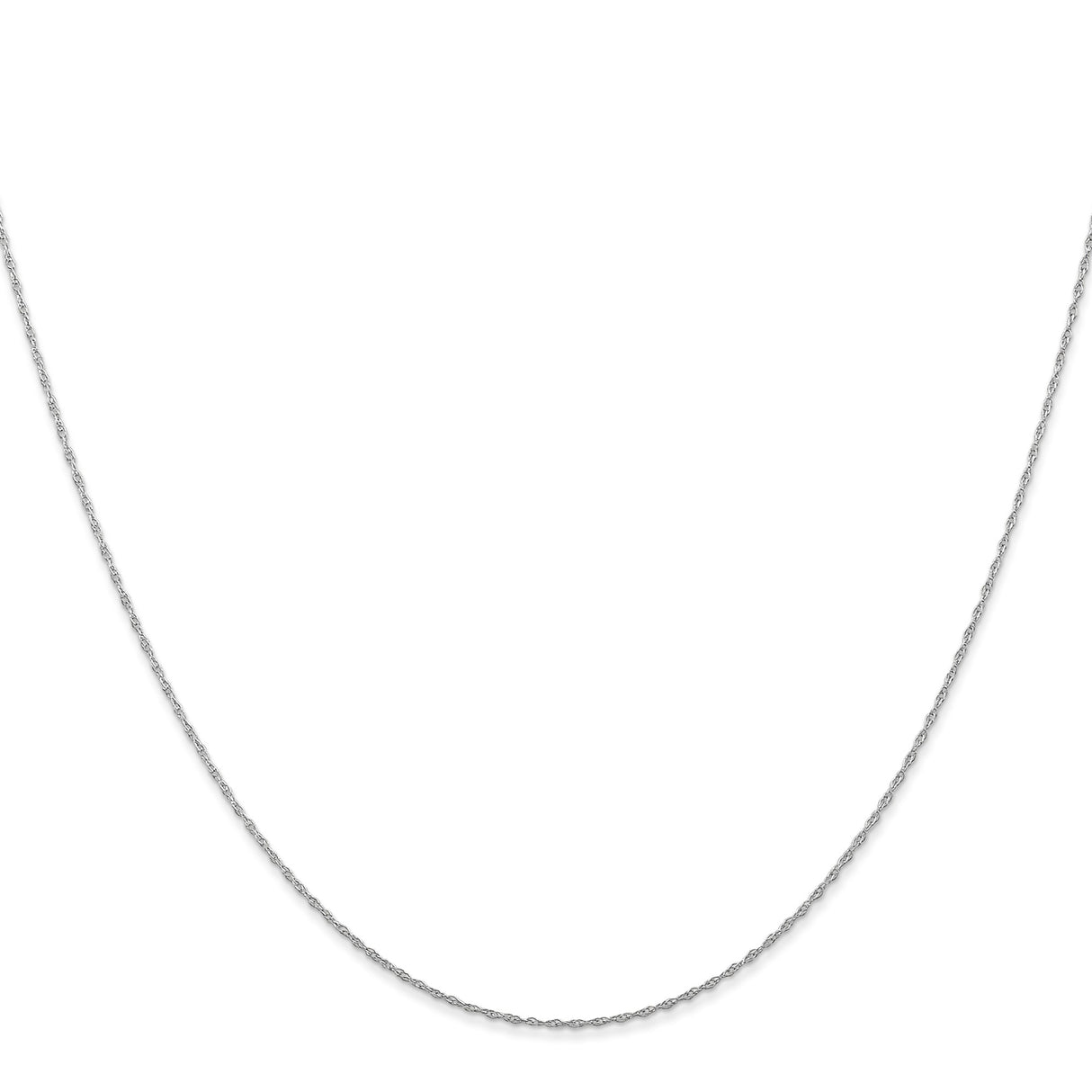 14K White Gold 0.5 mm Polished Chain Necklace, Solid alternate angle