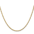 14K Yellow Gold 1.6 mm Singapore Chain Necklace, Polished