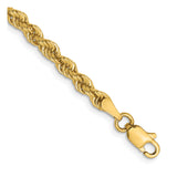 14K Yellow Gold 3 mm Rope Chain Bracelet, Polished