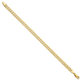 14K Yellow Gold 5.75 mm Curb Chain Bracelet, Polished