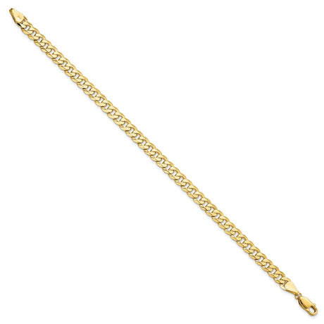 14K Yellow Gold 5.75 mm Curb Chain Bracelet, Polished