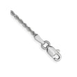 14K White Gold 1.3 mm Rope Chain Bracelet, Polished