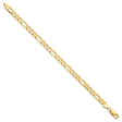 14K Yellow Gold 6 mm Figaro Chain Bracelet, Polished
