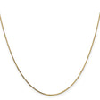 14K Yellow Gold 0.8 mm Box Chain Necklace, Polished