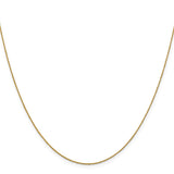 14K Yellow Gold 0.8 mm Rope Chain Necklace, Polished