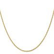 14K Yellow Gold 1.5 mm Rope Chain Necklace, Polished