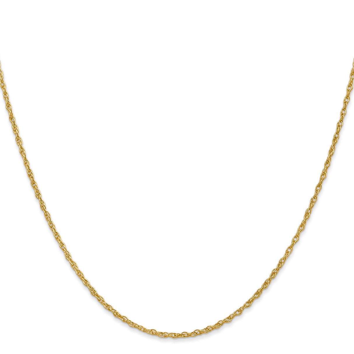 14K Yellow Gold 1.5 mm Rope Chain Necklace, Polished