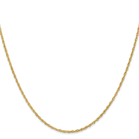 14K Yellow Gold 1.5 mm Rope Chain Necklace, Polished