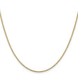 14K Yellow Gold 1.2 mm Box Chain Necklace, Polished
