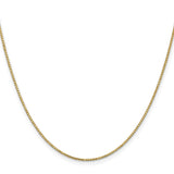14K Yellow Gold 1.2 mm Box Chain Necklace, Polished